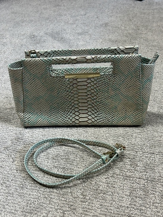 Brahmin Handbags - Brahmin Lenox Clutch Purse Opal Seville Vintage Green Crossbody